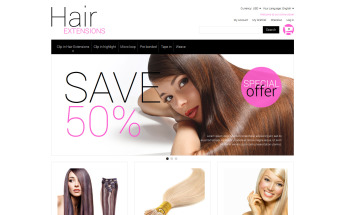 Multipurpose Hair Extensions Tema Magento №51969