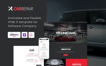 Website Vorlage namens "Car Repair - Cars & Motorcycles Creative Responsive HTML" #51928