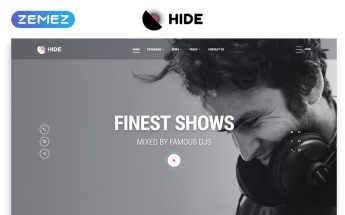 HIDE - Online Radio Multipage Creative HTML Website Template