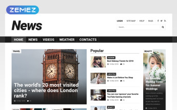 Plantilla Joomla Responsive para Sitio de Portal de Noticias #52025