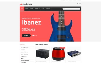 Responzivní WooCommerce motiv "Audiogear Shop" #52041