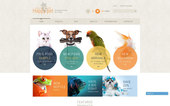Reszponzív Animals Pets Shopify sablon 52131
