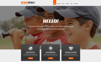Tema De WordPress Responsive para Sitio de Béisbol #52269