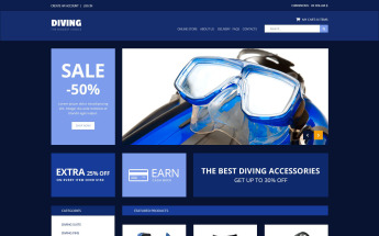 Diving Accessories VirtueMart Template