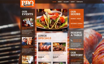 Plantilla Web Responsive para Sitio de Barbacoa #52378