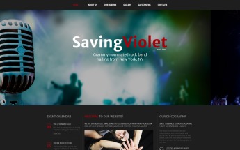 Responsywny szablon strony www SavingViolet - Music Band Responsive HTML5 #52543