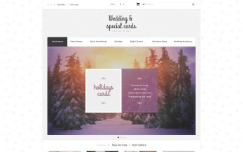 Responzivní PrestaShop motiv "Cards Store" #52566