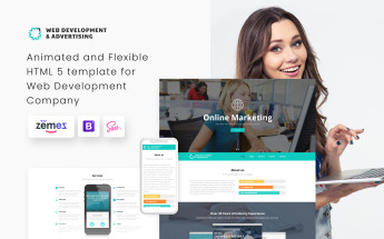 Web Development & Advertising - Web Development Responsive Website Template