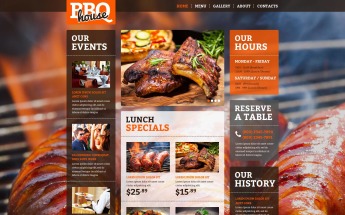 Plantilla Moto CMS HTML #52624 para Sitio de Barbacoa