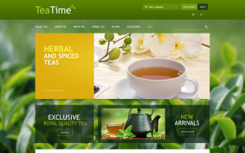 "Tea Store" Responsive PrestaShop Thema №52672