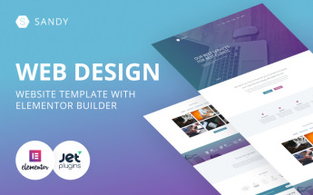 Tema De WordPress "Sandy - Web Design Website Template with Elementor Builder" #52603