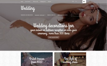 Responzivní OpenCart šablona "Wedding Store" #52969