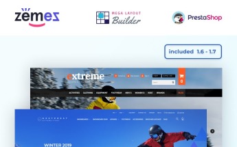 Tema De PrestaShop "Ropa y Equipos para Deportes Extremos" #53088