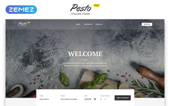Cafe & Restaurant Free Website Templates Website Template