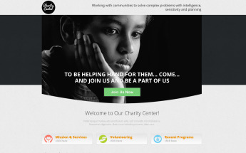 Responsives Landing Page Template für Wohltätigkeit #53181