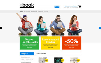 Responsivt Selling E-books Magento-tema #53173