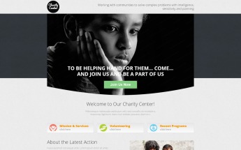 Tema di Landing Page Responsive #53181 per Un Sito di Beneficenza