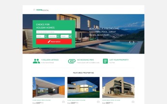 Responsives Landing Page Template für Immobilienagentur #53201