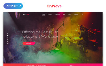 OnWave - Bright Online Radiostation Multipage HTML Website Template