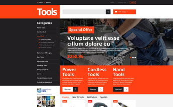 PrestaShop Theme namens "Werkzeug- und Ausrüstung" #53477