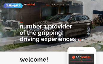 Joomla Vorlage namens "Rental Cars" #53548