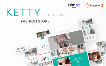 Template Magento Responsive #53638 "Negozio di Abbigliamento Ketty"