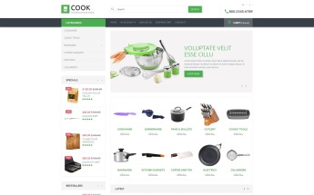 Kitchen Supplies Store OpenCart Template