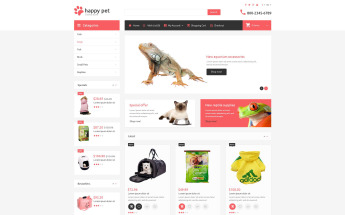 Pets OpenCart Template