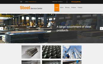 Plantilla Moto CMS 3 Responsive para Sitio de Acería #53731