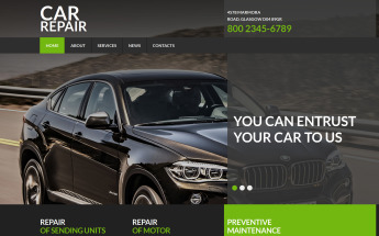 Plantilla Moto CMS 3 Responsive para Sitio de Reparación de coches #53724