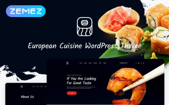 Responzivní WordPress motiv "European Cuisine" #53766