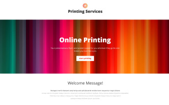 Responsives Landing Page Template für Druckerei #53837