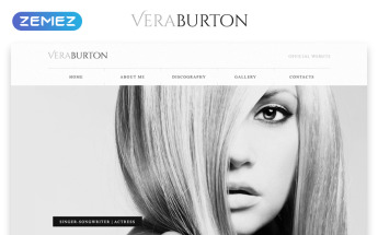 Responsywny szablon strony www Vera Burton - Personal Pages Responsive HTML Elegant #53839