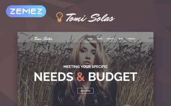 "Tomi Solas" 响应式WordPress模板 #53878