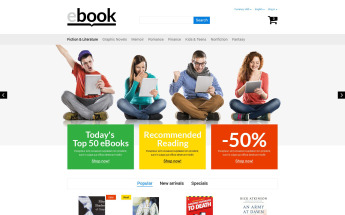 "eBook" 响应式PrestaShop模板 #53956