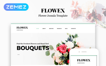 Flowex - Flower Shop Ready-to-Use Clean Joomla Template
