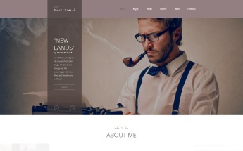 Responsywny szablon strony www Mark Oswald - Writer Responsive Minimal HTML5 #53926