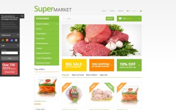PrestaShop Theme namens "Supermarket" #54022