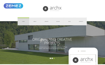 Plantilla Joomla Responsive para Sitio de Arquitectura #54593