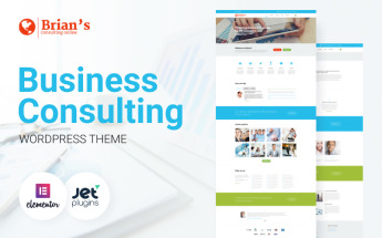 Responsywny motyw WordPress Brian's - Consulting Multipurpose Classic Elementor #54575