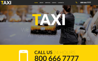 Modèle Moto CMS 3 adaptatif pour site de taxi #54626