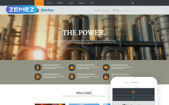 Responzivní Joomla šablona "Industrial Company" #54847