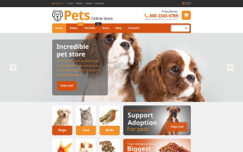 Responzivní WooCommerce motiv "Pets Online Store" #54868