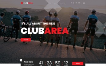 Reszponzív Clubarea - Cycling Multipage Creative HTML Weboldal sablon 54808