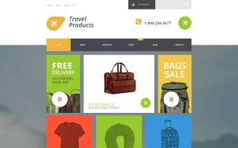 Tema WooCommerce "Travel Products Store" #54867