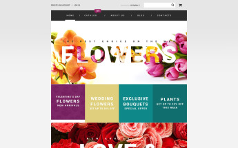 Plantilla VirtueMart "Flowers" #55092