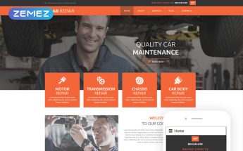Joomla Vorlage namens "Autoreparatur" #55179