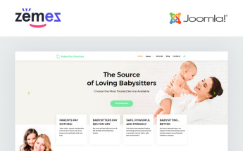 Plantilla Joomla "Babysitter Directory - Babysitter Ready-to-Use Clean" #55180