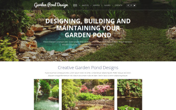 Template Moto CMS 3 Responsive #55135 per Un Sito di Architettura del Giardino