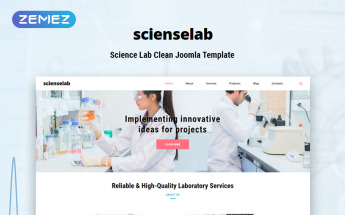 Plantilla Joomla "Instalaciones de Laboratorio" #55285